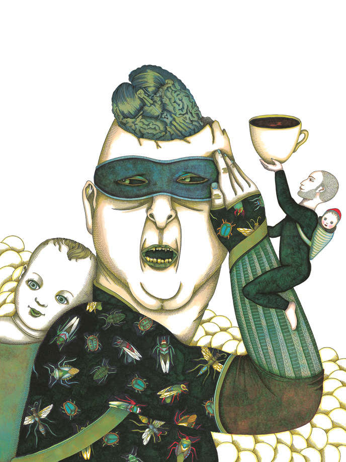 09_croque-mitaine - Illustration du livre Monstres malades, éditions Thierry Magnier 2004